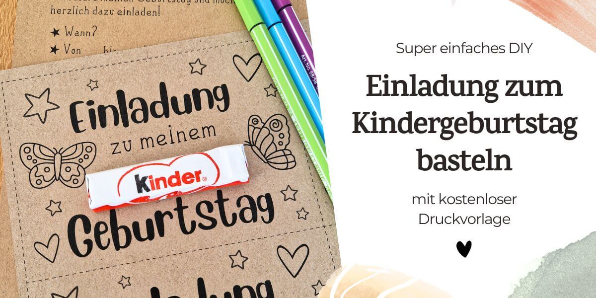 DIY-Einladung mit Kinderriegel: Einfach, schnell & zuckersüß fürs nächste Kinderfest