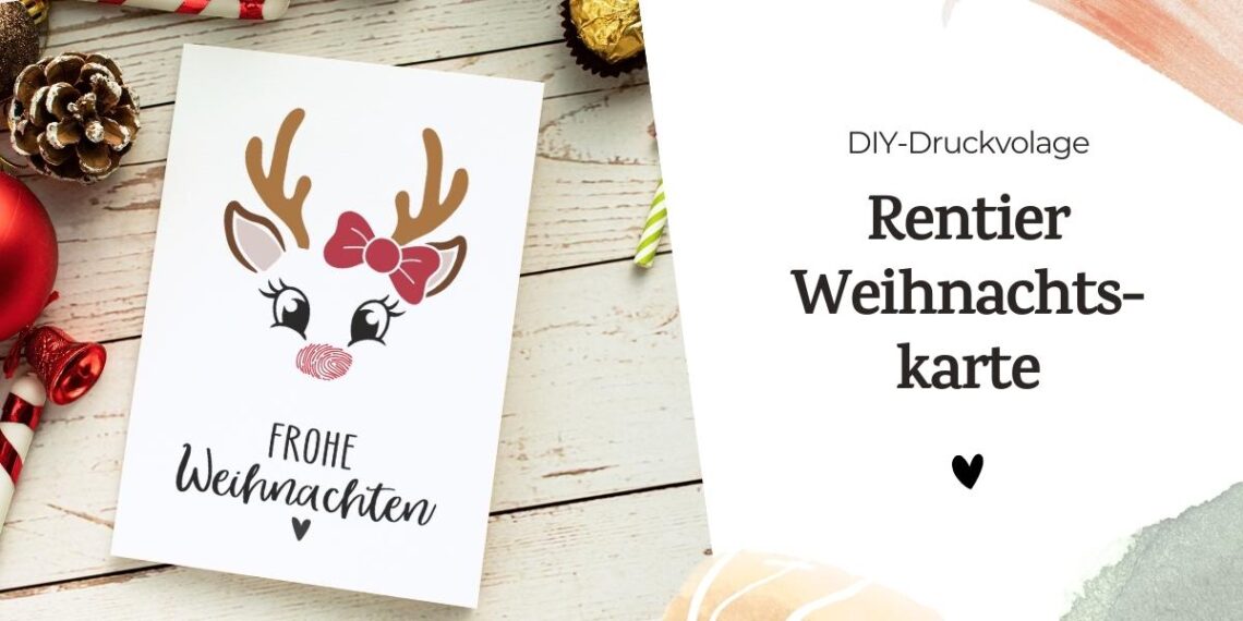 Rentier Weihnachtskarte diy
